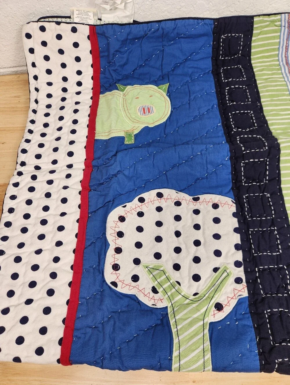Pottery Barn Kids Farmpatch Crib/ Toddler Quilt 50x36 NOS Farm Yard Animals